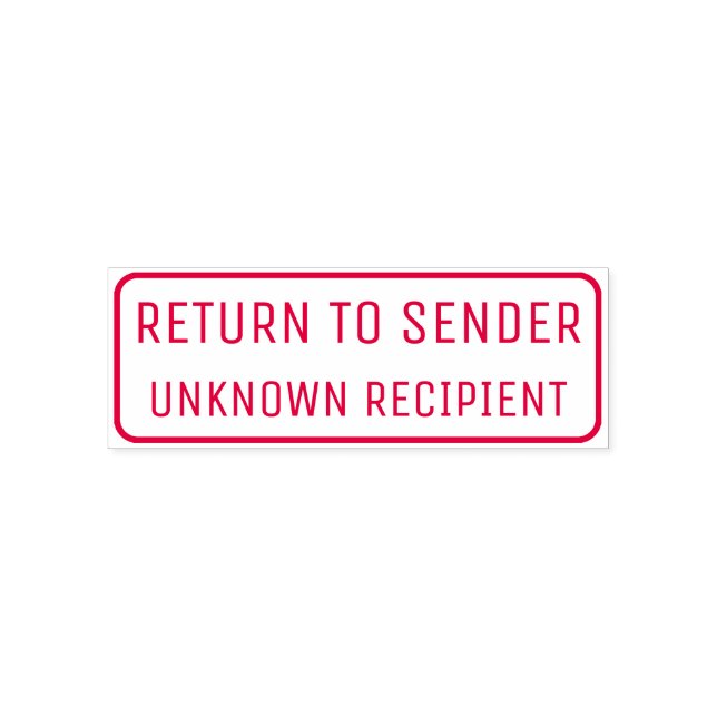 SELLO AUTOMÁTICO "RETORNO AL REMITENTE", "DESCONOCIDO DESTINATARIO" (Diseño)