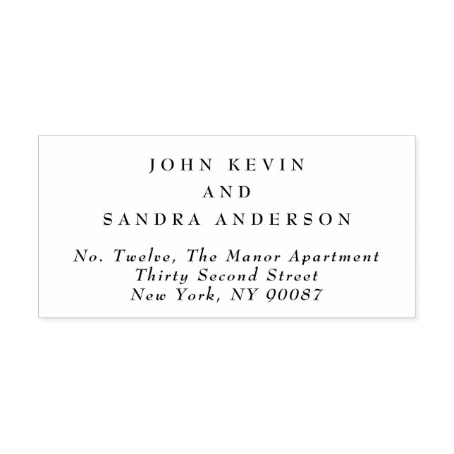 Sello Automático Retorno de Boda sencillo clásico (Diseño)