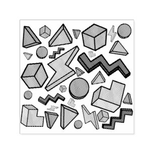 Sello Automático Retro de cosecha estética de los años 80