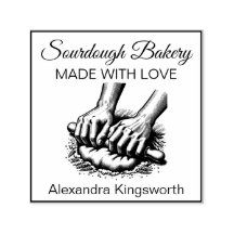 Retro vintage panadería Sourdough hecha a mano par