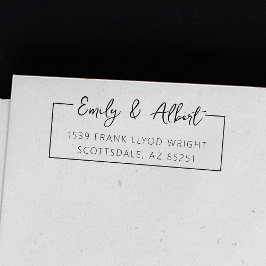Sello Automático Return Address Script Name Custom Stylish Monogram