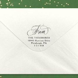 Sello Automático Return address simple elegant script from