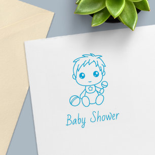 Sello Automático Revelación de género en baby shower de niño 2