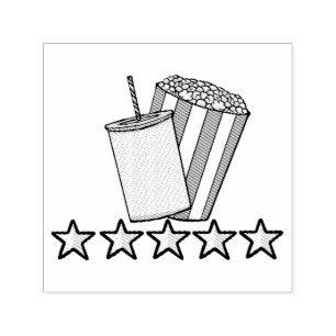 Sello Automático Revisión de película personalizada de 5 estrellas 