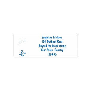 Sello Automático Rinocerontes divertidos y lindos en monociclo