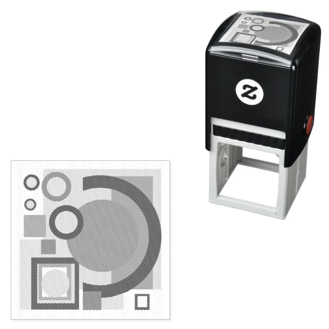 Sello Automático Rizografía geométrica retro vintage, risoprint (In Situ)