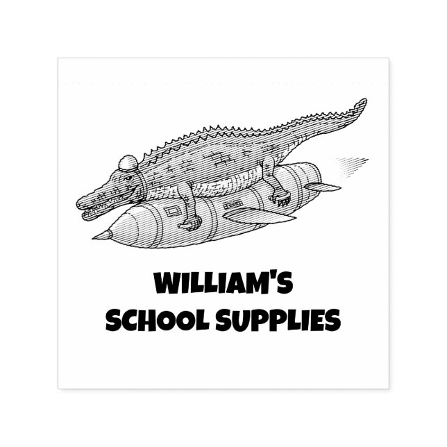 Sello Automático Rocket Crocodile (Diseño)