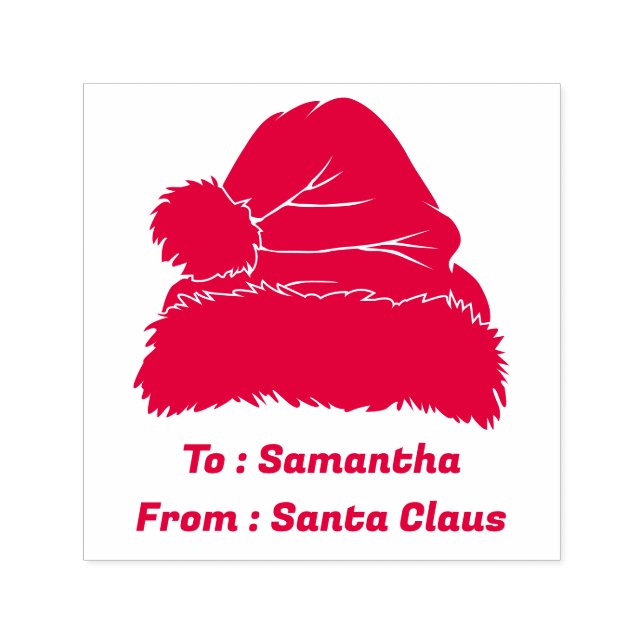 Sello Automático Rojo De A Santa Claus Navidad (Diseño)