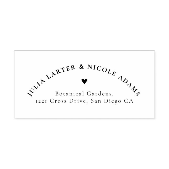 Sello Automático Romántico Boda de marco floral de Pearl Swan (Diseño)