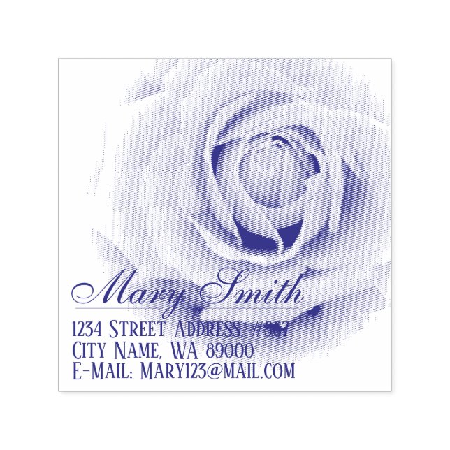 Sello Automático Rosa Climbing Blue Moon (Diseño)