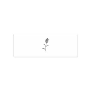 Sello Automático Rosa Madder, Lava Red, diseño floral