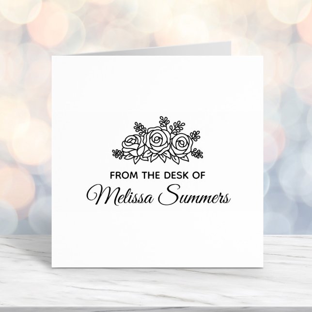 Sello Automático Rosas elegantes flores de Bouquet de la mesa de (Subido por el creador)