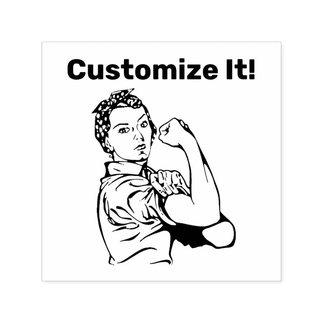 Sello Automático Rosie the Riveter (Diseño)