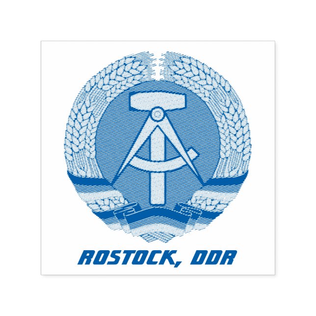 Sello Automático Rostock, DDR, Rostock, Alemania Oriental Socialist (Diseño)