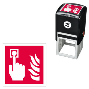 Sello Automático Rótulo de seguridad de botón de alarma de incendio