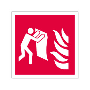 Sello Automático Rótulo de seguridad de la manta de incendios
