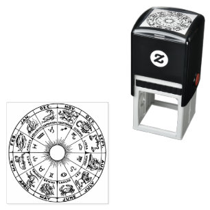 Sello Automático Rueda Celeste del Zodiaco Gráfico #1