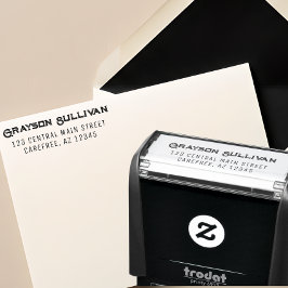 Sello Automático Rustic Professional Address