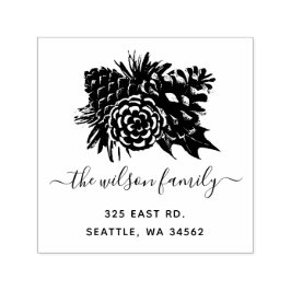 Sello Automático Rústica dirección de devolución de conos de pino f