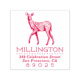 Sello Automático Rústica dirección de devolución de nombre de famil