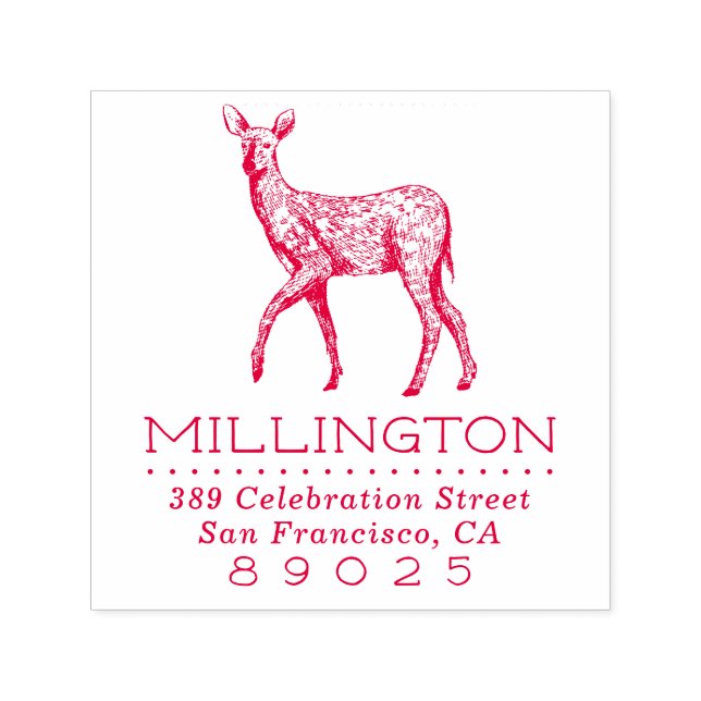 Sello Automático Rústica dirección de devolución de nombre de famil (Diseño)