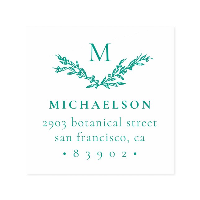 Sello Automático Rústica Dirección de devolución inicial de ramas d (Diseño)