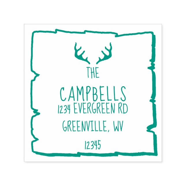 Sello Automático Rústica dirección de retorno de la diversión de An (Diseño)