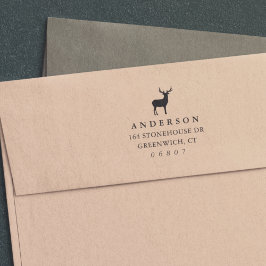 Sello Automático Rústica dirección de retorno de renos de invierno