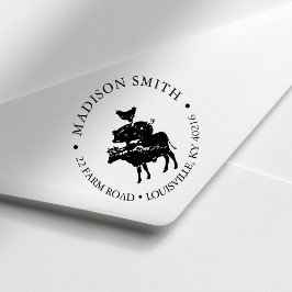 Sello Automático Rústica granja de animales de granja apilados