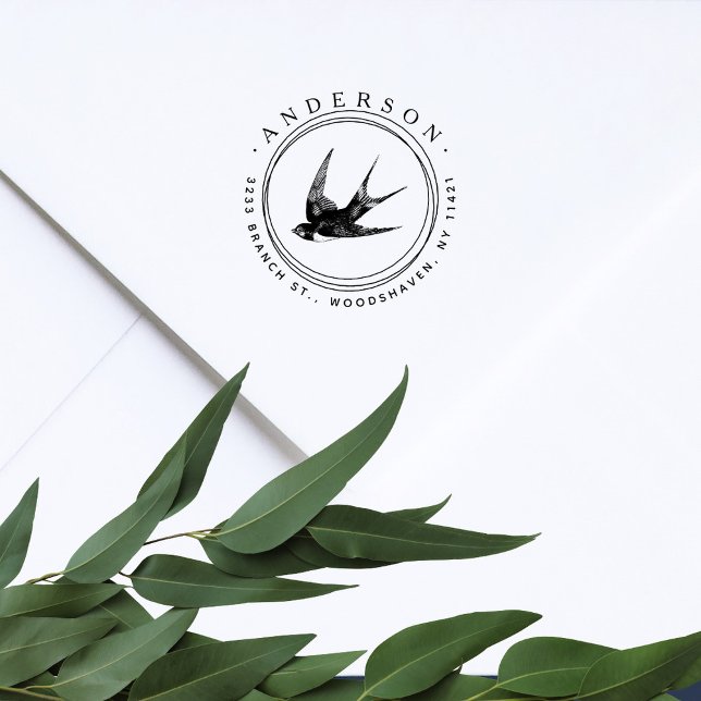 Sello Automático Rústico Tragar Ave Moderna Dirección De Retorno De (Subido por el creador)