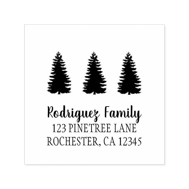 Sello Automático Rústicos pinos de campo regresan dirección auto-in (Diseño)