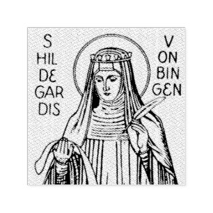 Sello Automático Saint Hildegard de Bingen Benedictine abbess