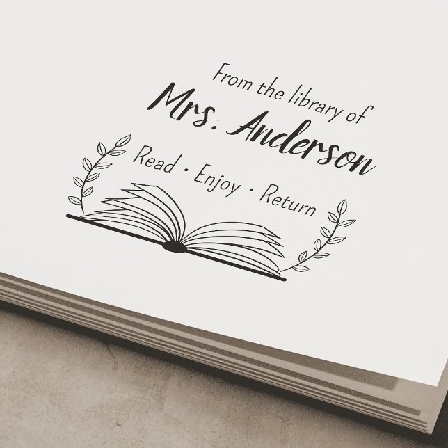 Sello Automático Sala de clase "De la biblioteca de" la placa de bi (Subido por el creador)