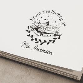 Sello Automático Salón de clases "De la biblioteca de" la plancha d