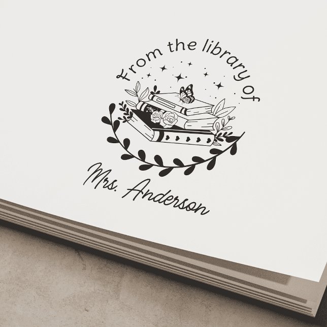 Sello Automático Salón de clases "De la biblioteca de" la plancha d (Subido por el creador)