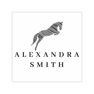 Sello Automático Saltando Caballo   Caballo Scribble   Entrenador d