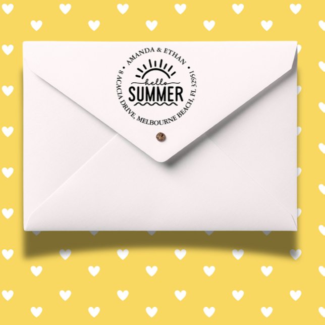 Sello Automático Saludo (Capture the spirit of summer with self-inking stamp)