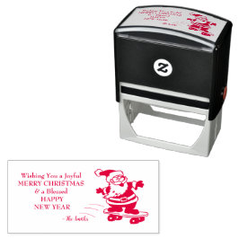 Sello Automático Saludos Feliz Navidad Feliz Año Nuevo