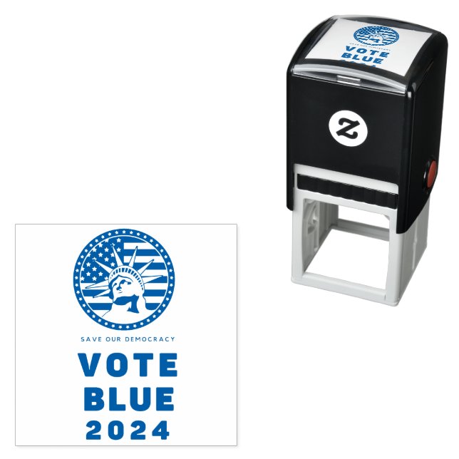 Sello Automático Salven el voto democrático azul elecciones 2024 (In Situ)