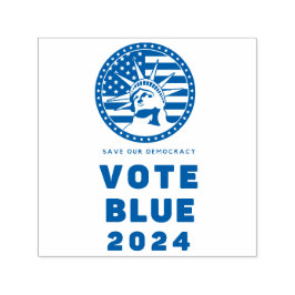 Sello Automático Salven el voto democrático azul elecciones 2024