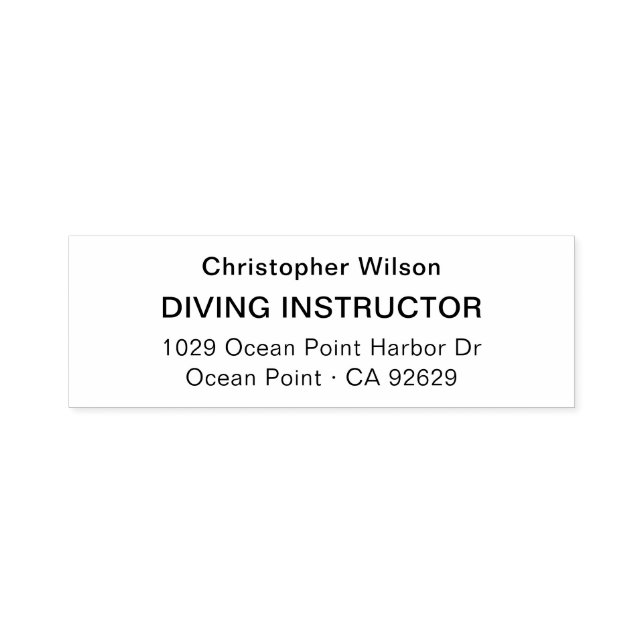 Sello Automático Sans Serif Business | Dirección de devolución (Diseño)