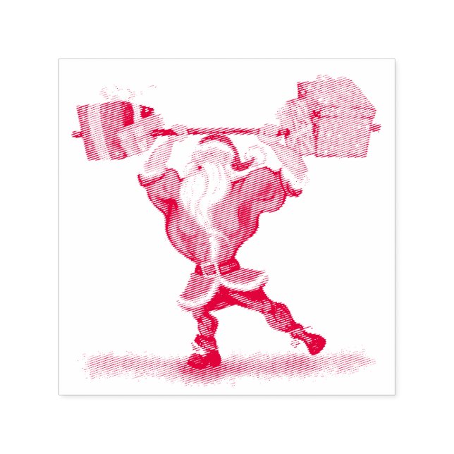 Sello Automático Santa con regalo Gracioso Navidades autoinfiltrado (Diseño)