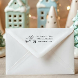 Sello Automático [Santa Stamp] Custom Christmas Card Mail Address 
