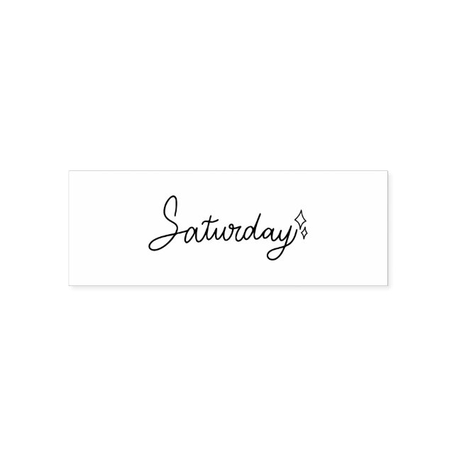 Sello Automático Saturday Weekday Journal Design (Diseño)