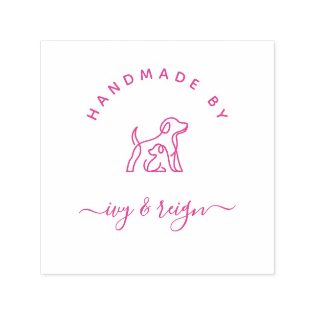 Sello Automático  Script Custom logo Handmade by  (Diseño)