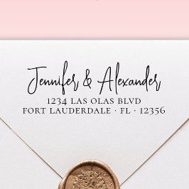 Sello Automático Script de caligrafía de dirección de retorno de Bo