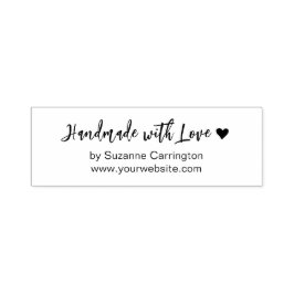 Sello Automático Script hecho a mano con el corazón de amor. Negoci