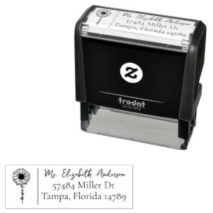 Sello Automático Sea You Sunflower Personalizado Address
