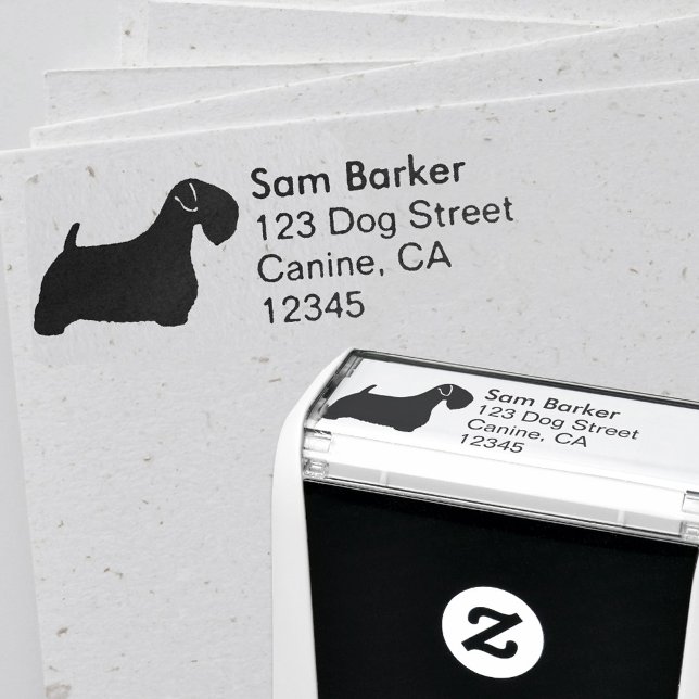 Sello Automático Sealyham Terrier Silhouette Return Address (Subido por el creador)
