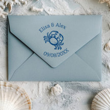 Seashell Beach Wedding PERSONALIZADO Cute CRAB
